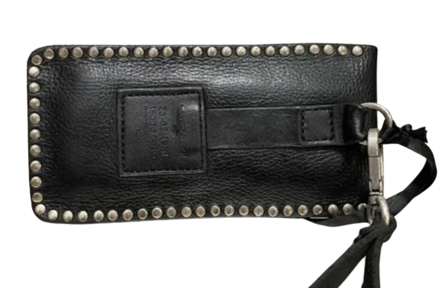 Black Leather Campomaggi Sunglass Holder with studs