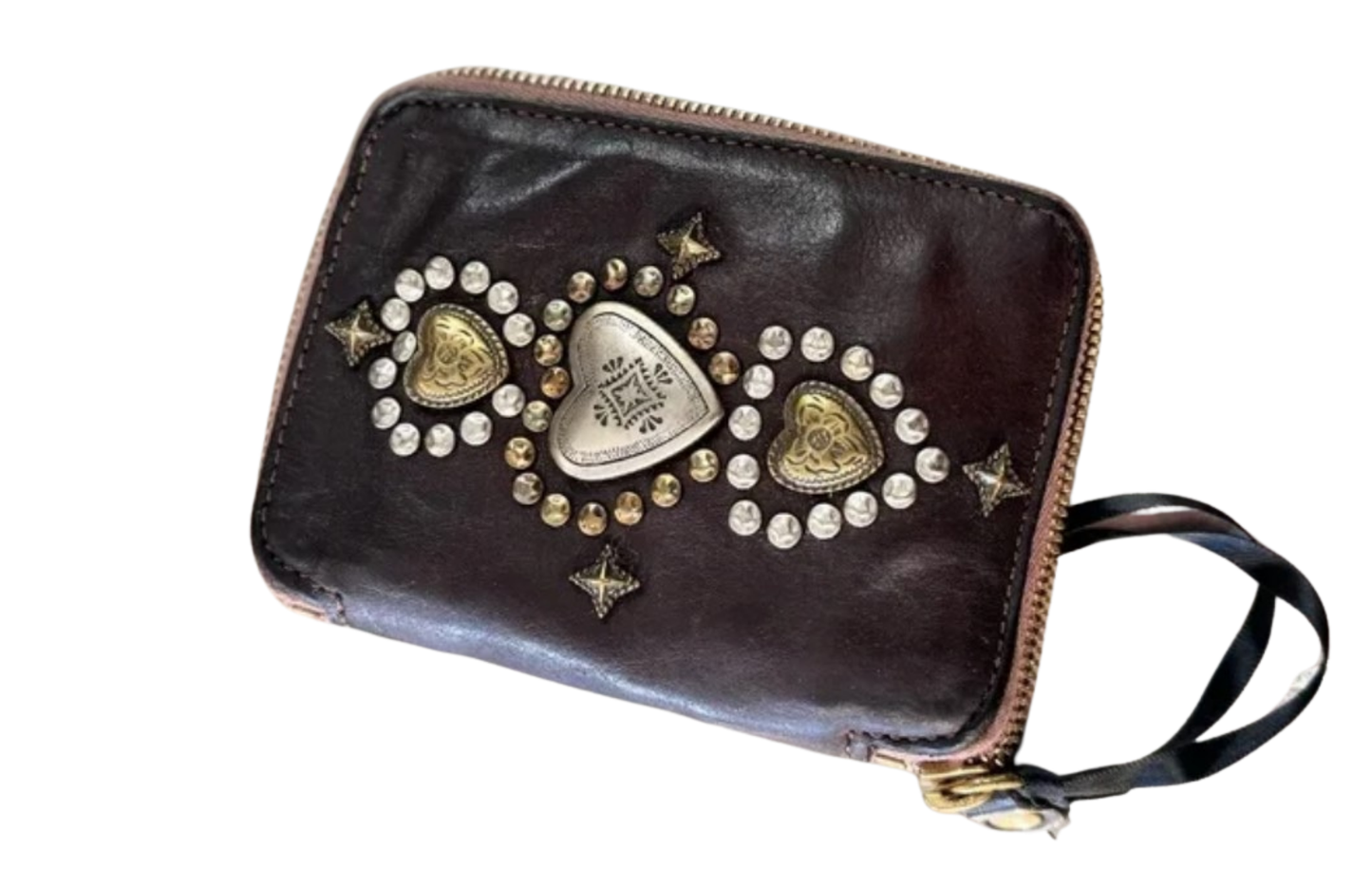 Moro Campomaggi Zippered Studded Wallet