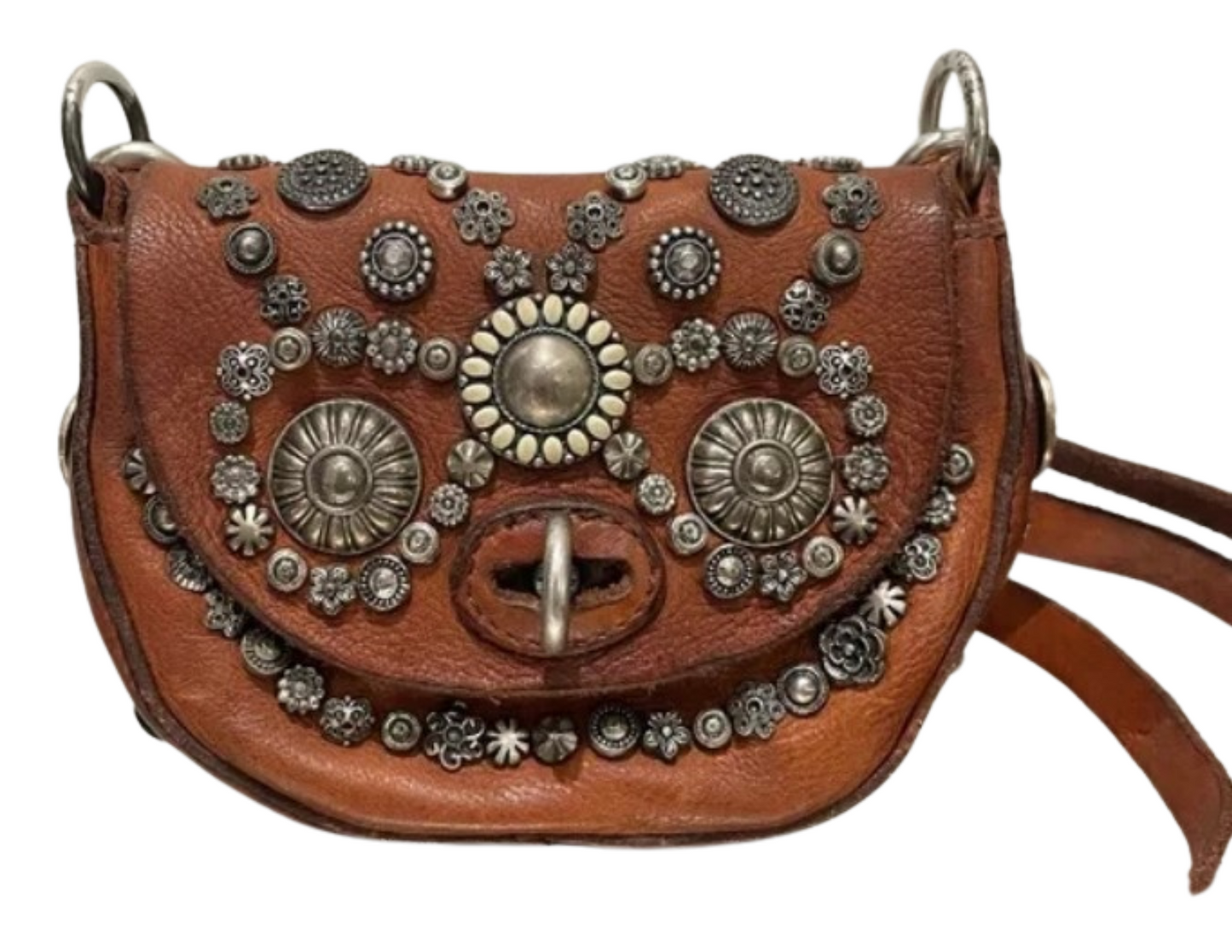 Brown Leather Embellished Campomaggi Bag