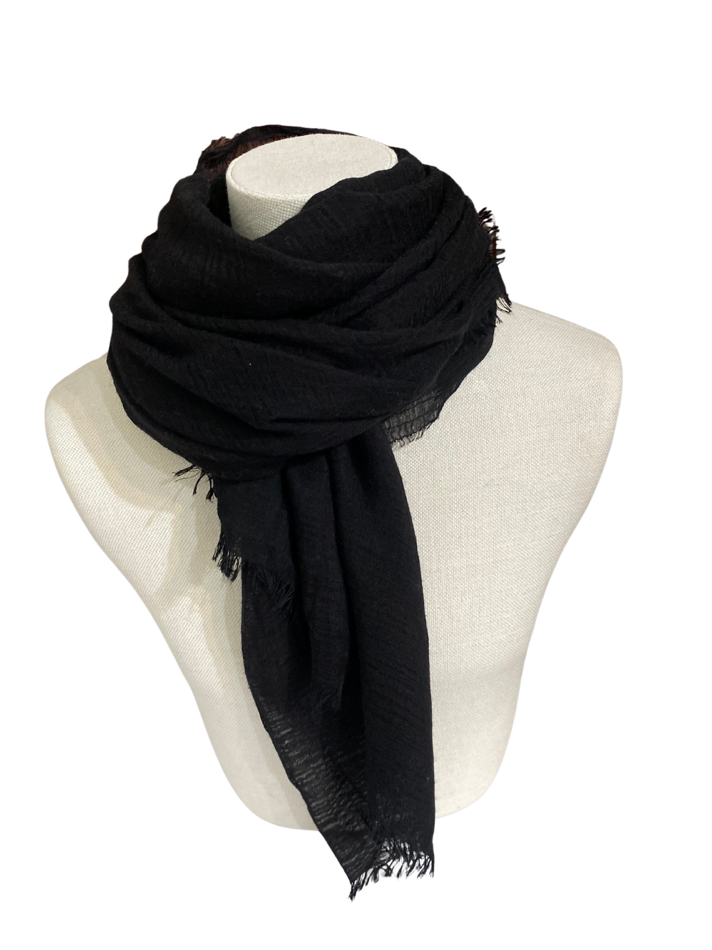 Black Large Botto Giuseppe Scarf