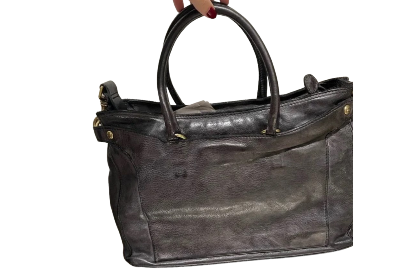 Grey leather Campomaggi Bag