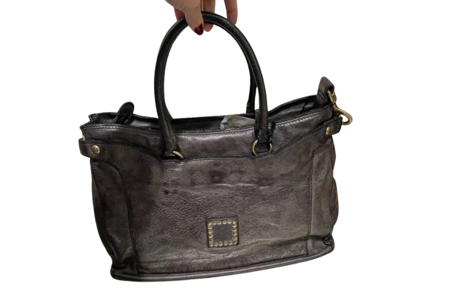 Grey leather Campomaggi Bag