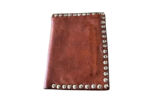 Cognac Campomaggi Studded Wallet