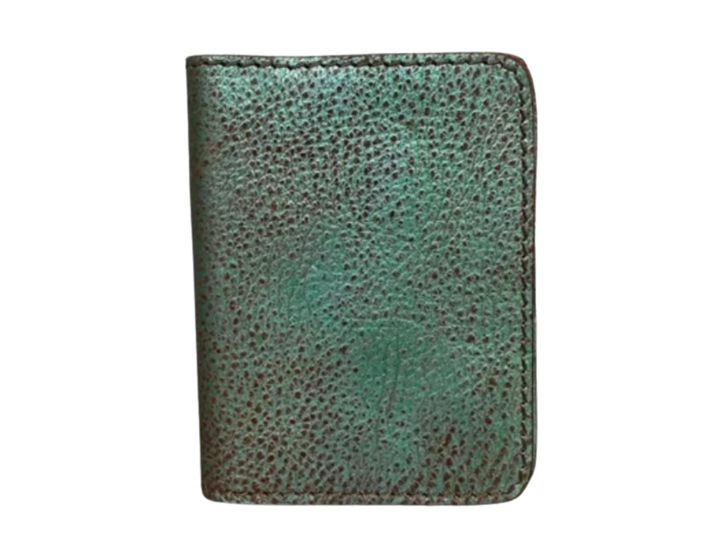 Metallic Green Leather Campomaggi Wallet