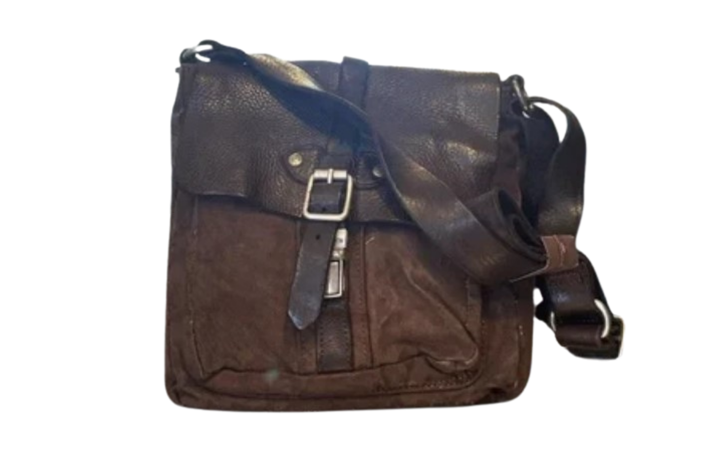 Campomaggi Brown leather and fabric bag