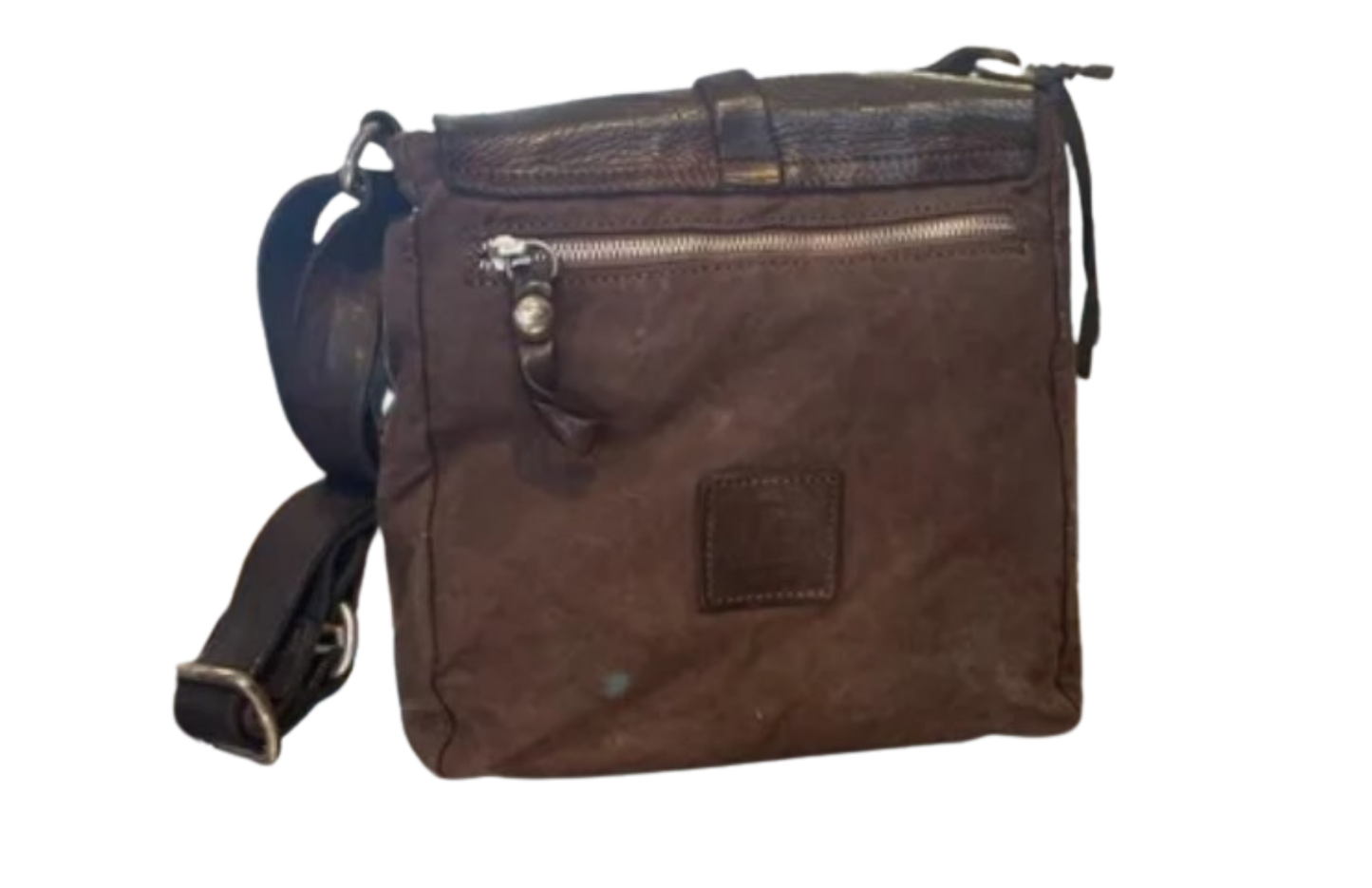 Campomaggi Brown leather and fabric bag