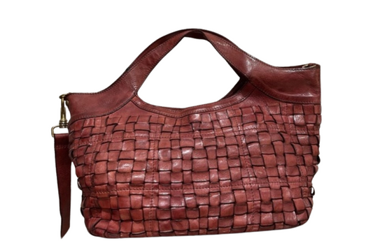 Red Woven leather Campomaggi Bag