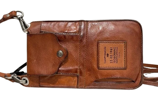 Brown Leather Campomaggi Phone Holder & Wallet