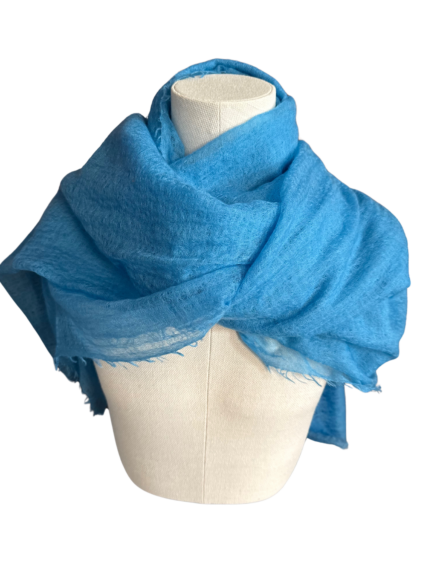 Aqua St.Tropez Semi Felted Plain Shawl | Mirror in the Sky